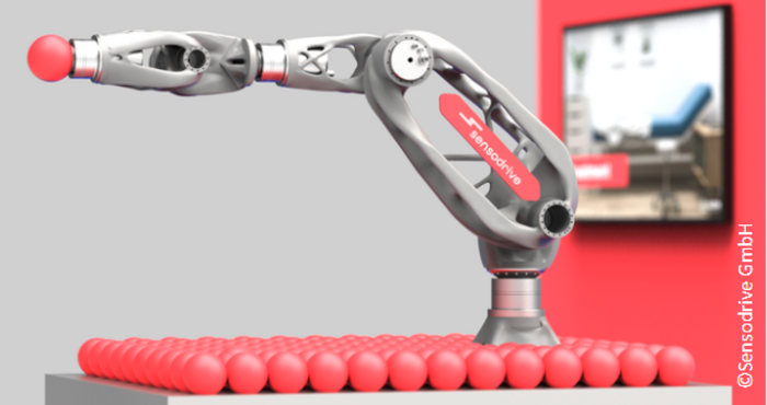 Das Bild zeigt einen Roboter von Sensodrive.