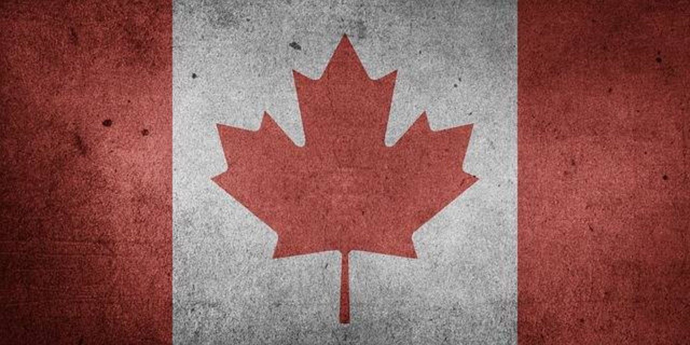 Das Bild zeigt die Flagge Kanadas